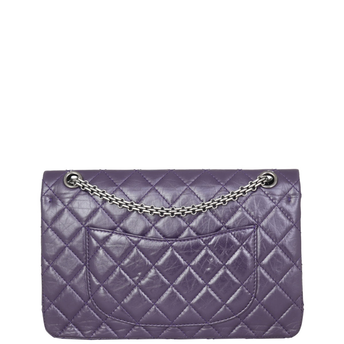 Chanel 2.55 Reissue 226 Double Bag Purple Flap Handbag
