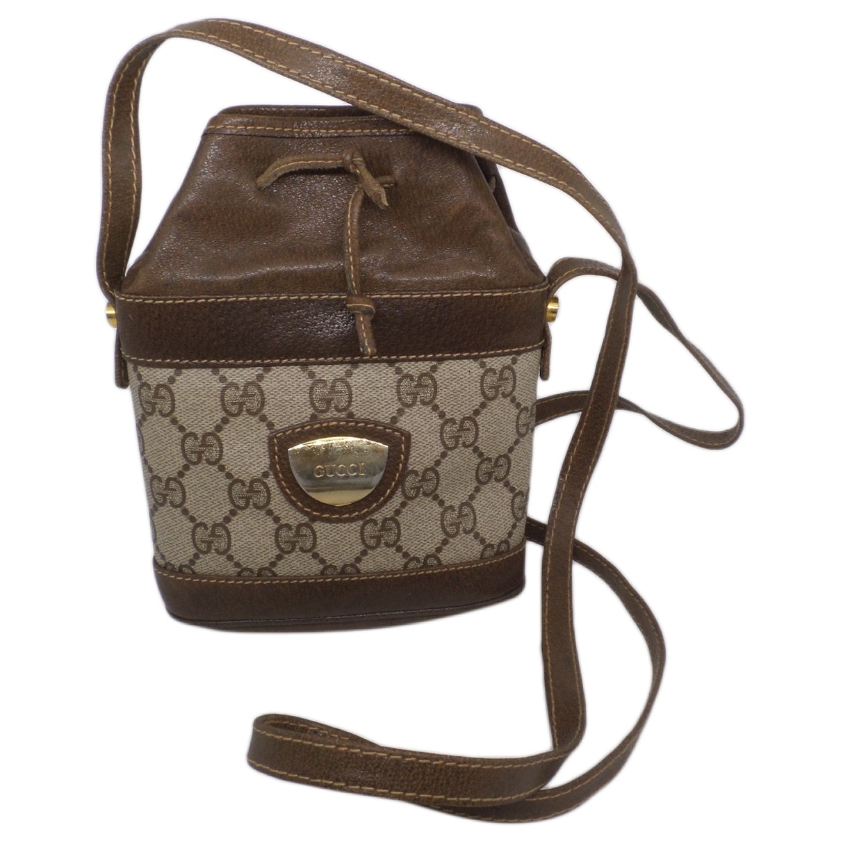 Gucci brown cloth handbag