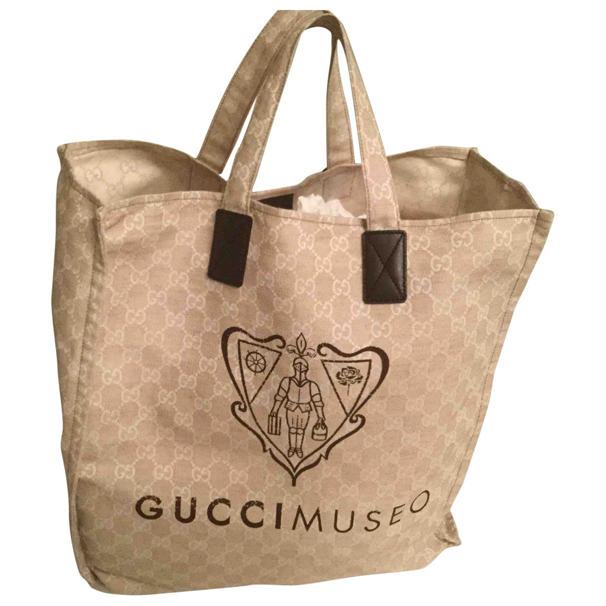 Gucci beige cloth handbag