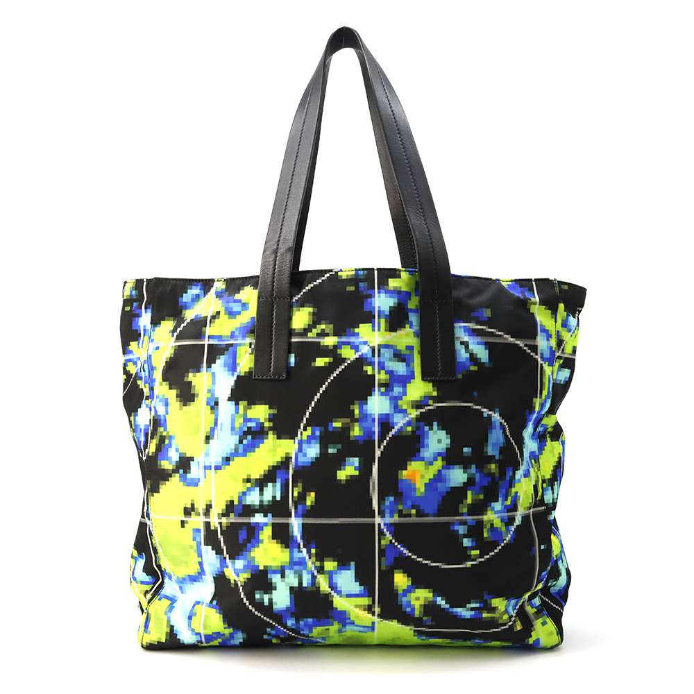 Prada Tote Bag Nylon Black Multicolor
