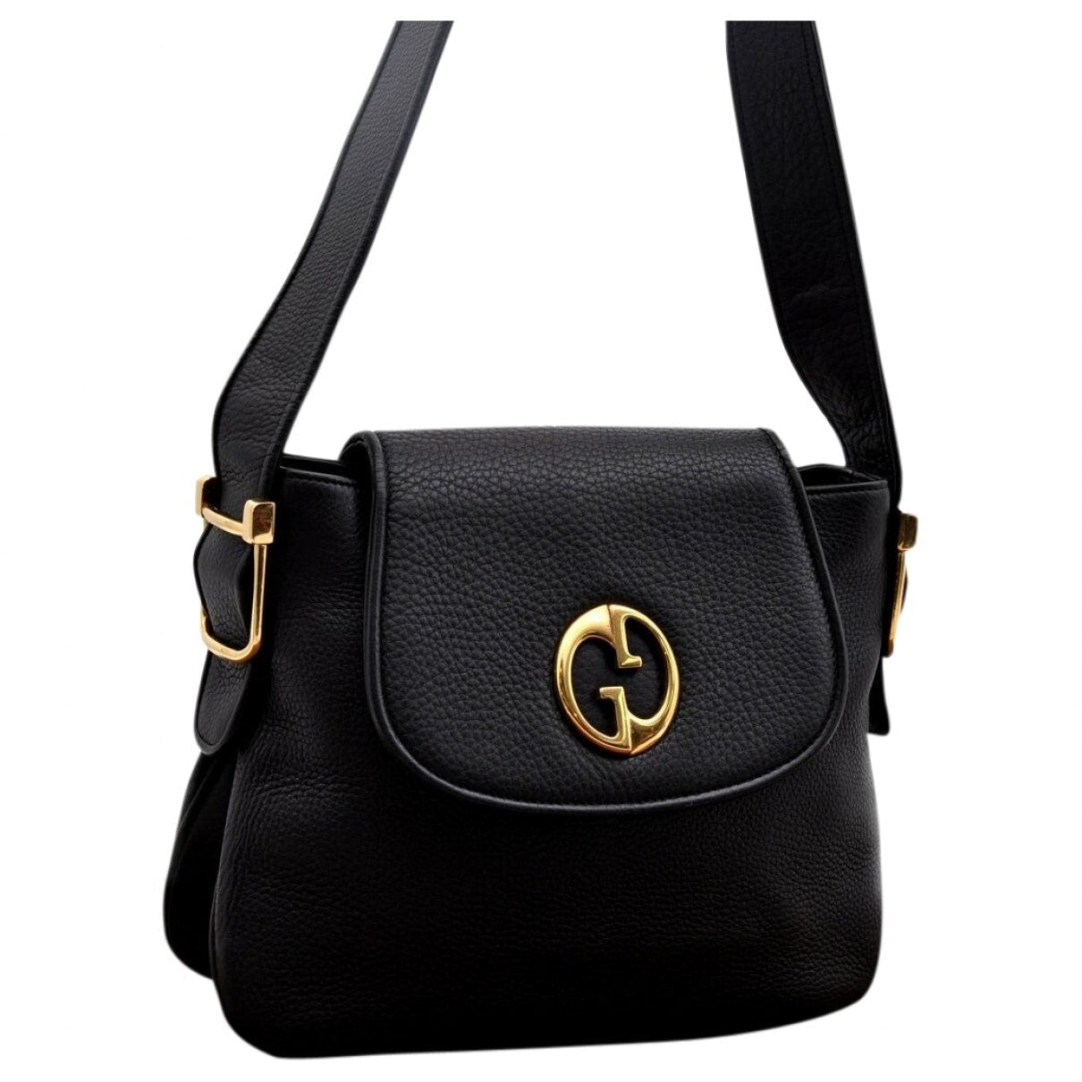 Gucci interlocking black leather handbag