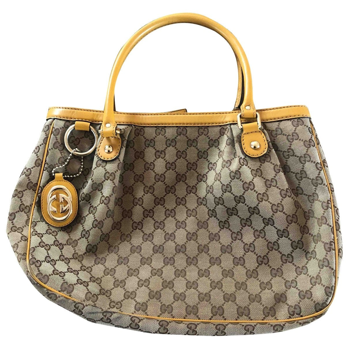 Gucci beige cloth handbag