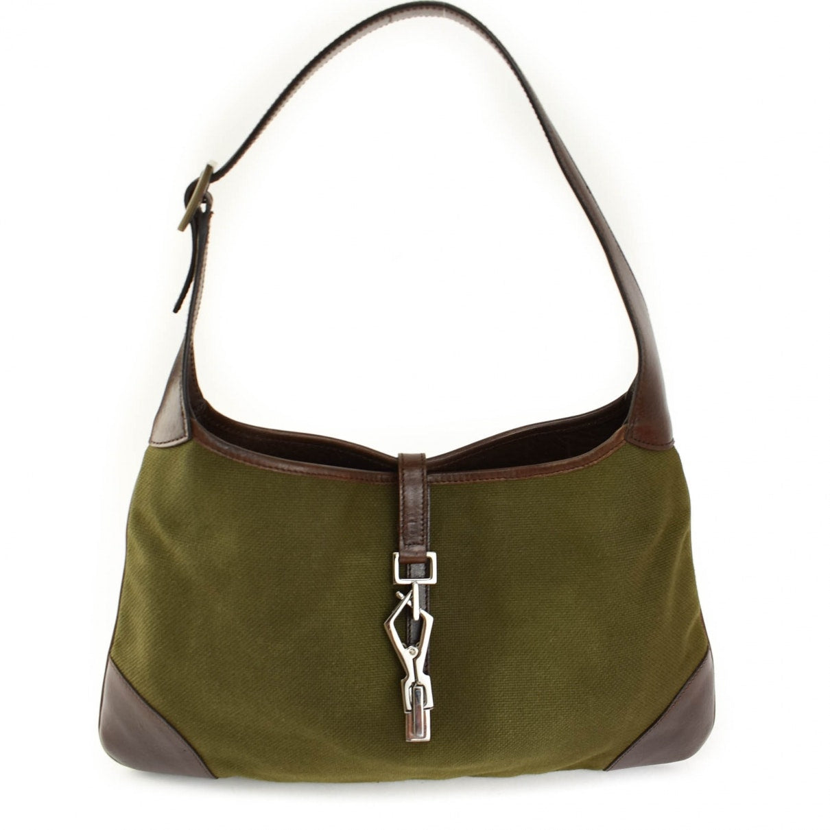 Gucci jackie green cloth handbag
