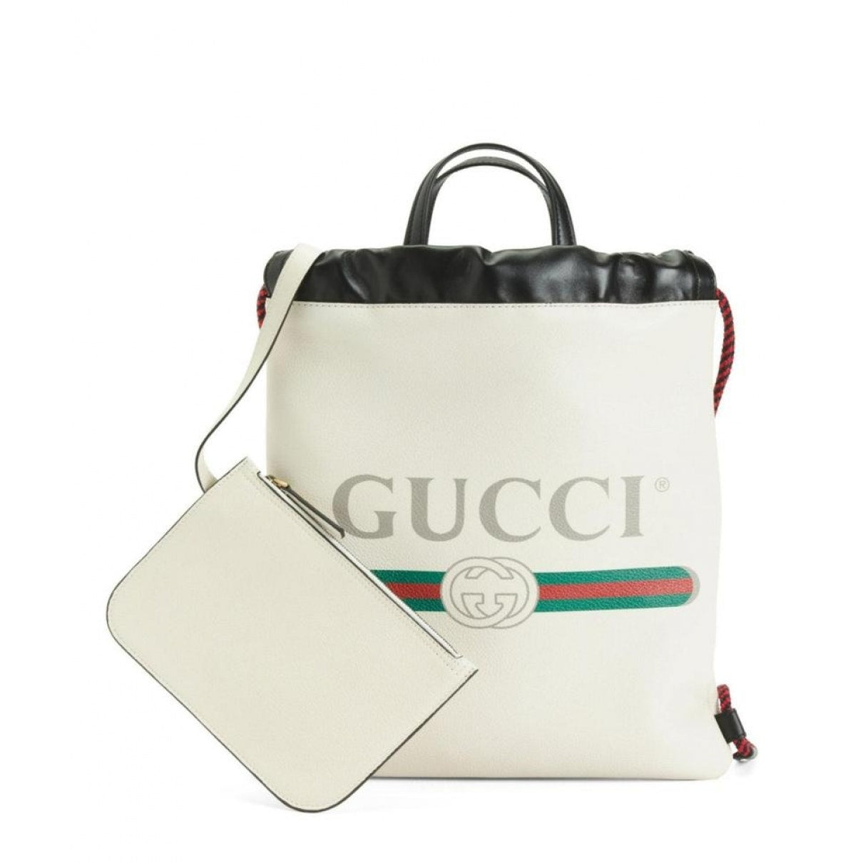 Gucci white leather backpacks