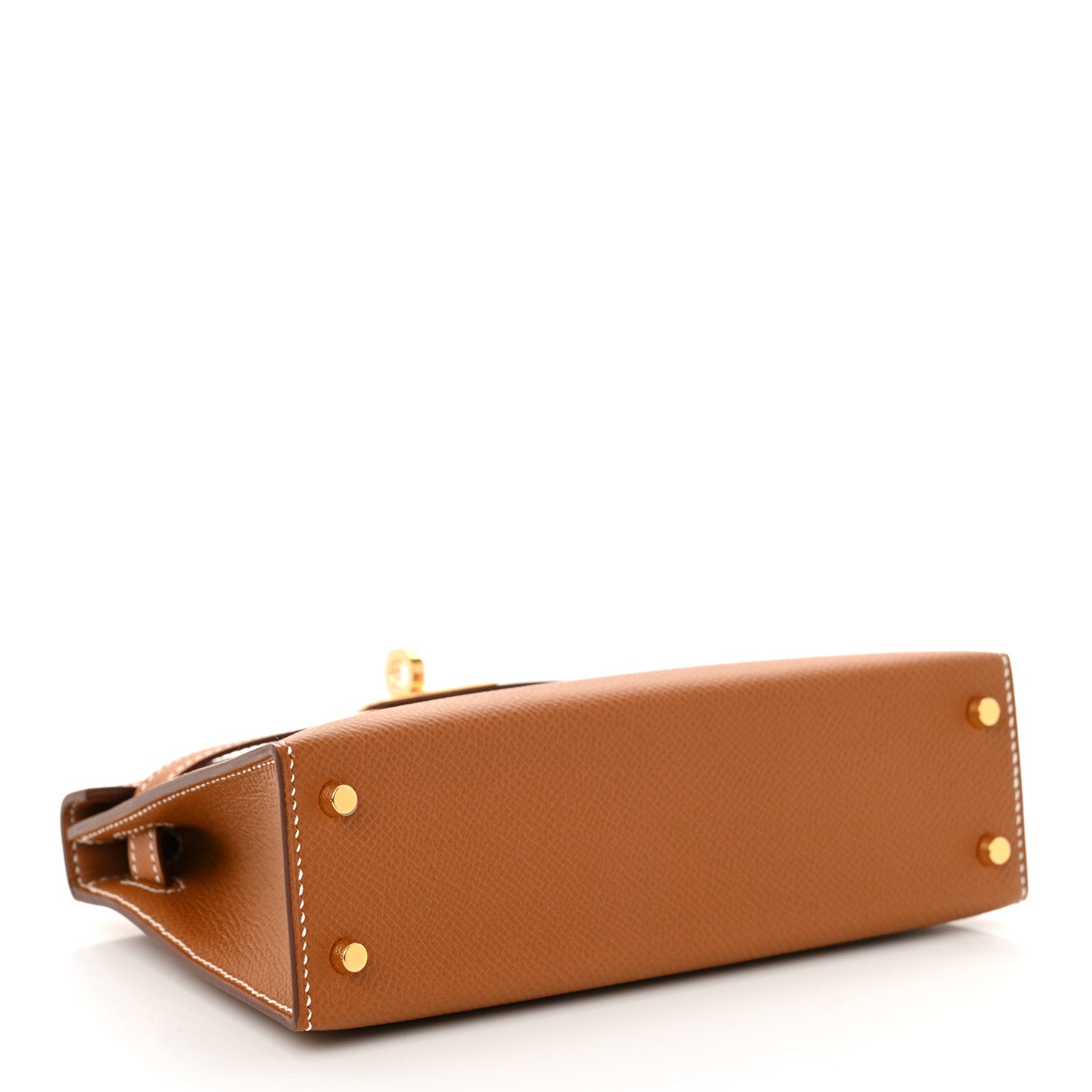 Hermes Epsom Kelly Sellier Handbag Gold Mini Travel Bag 20 Gold 1706199