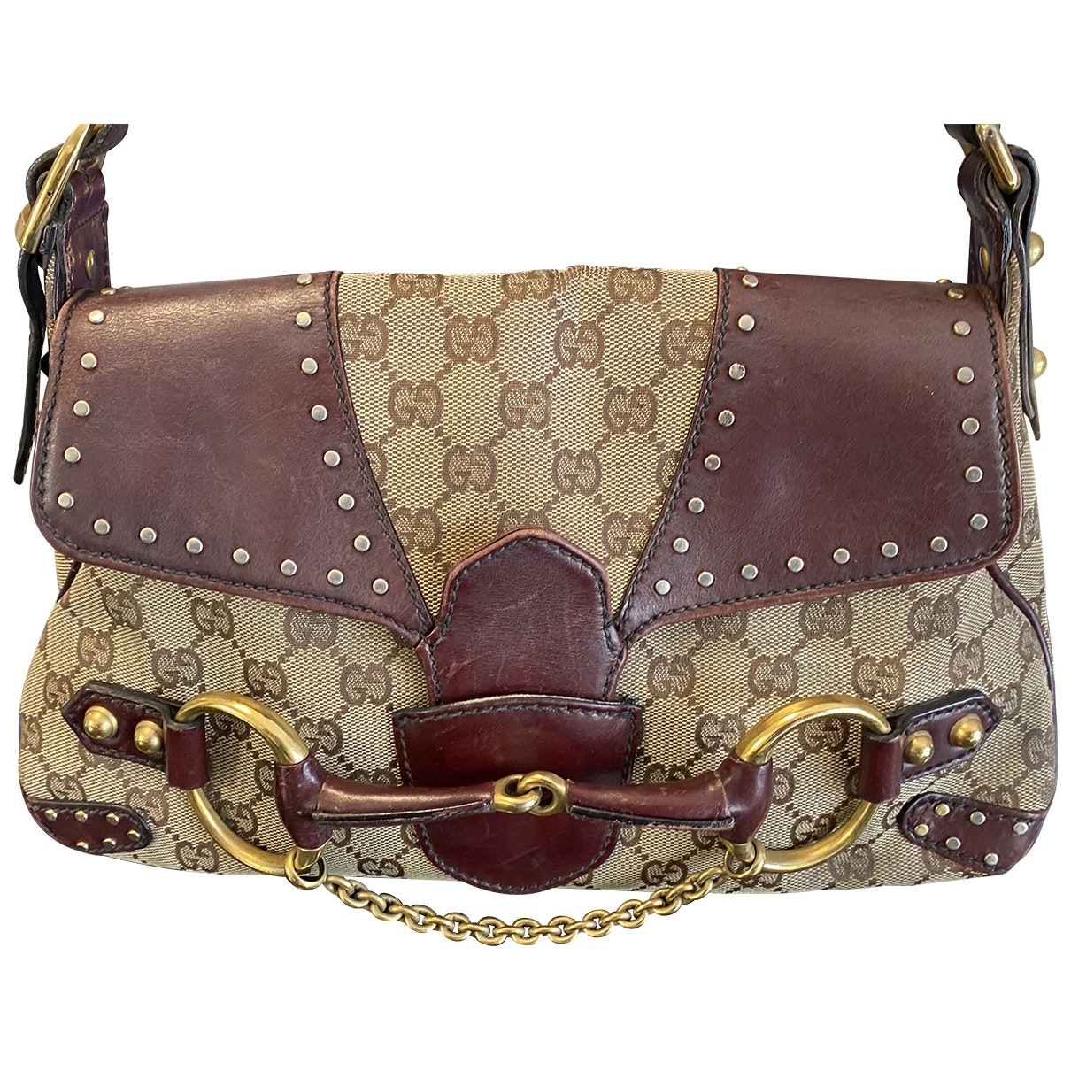 Gucci burgundy cloth handbag
