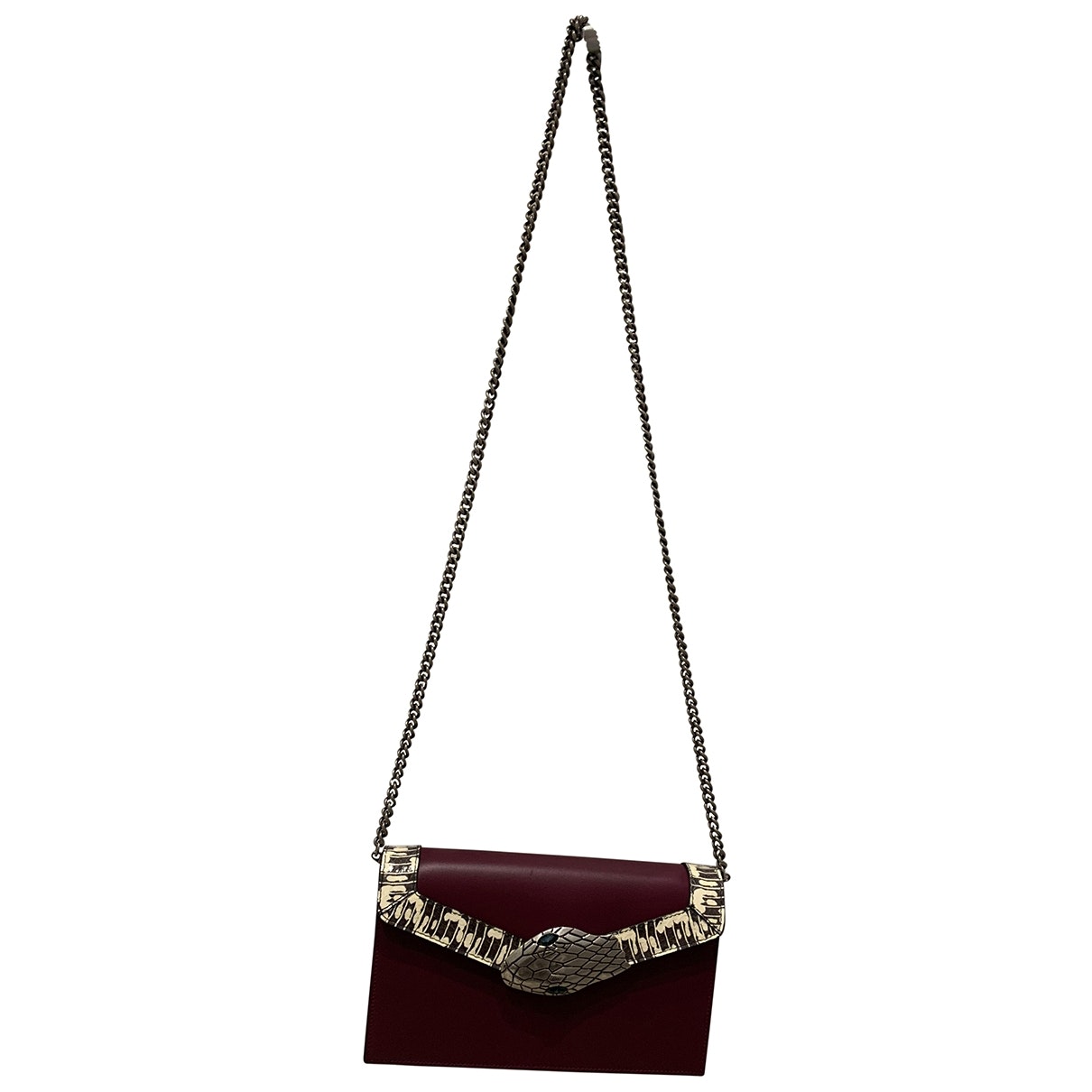 Gucci animalier burgundy leather handbag