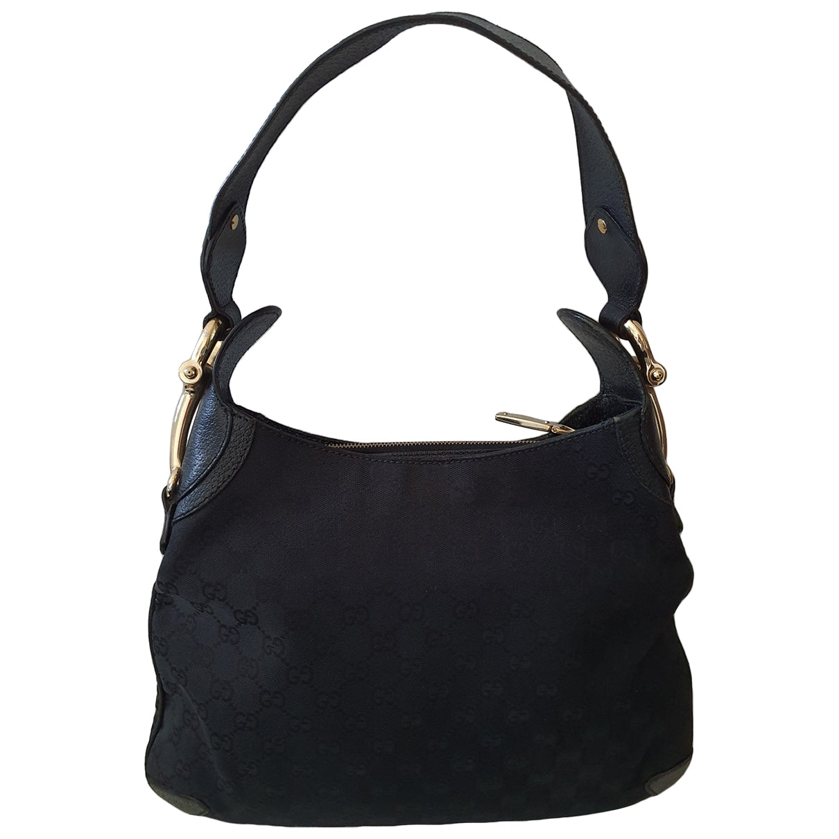 Gucci hobo black cloth handbag
