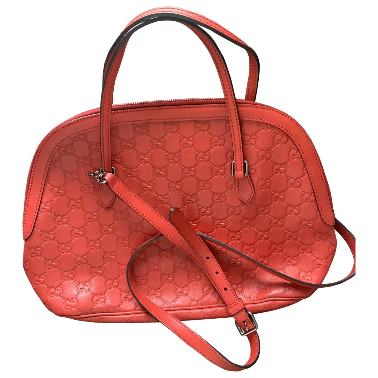 Gucci dÃ´me red leather handbag