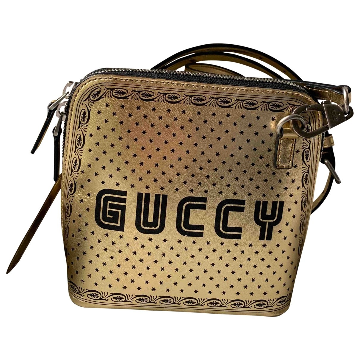 Gucci guccy minibag gold leather handbag
