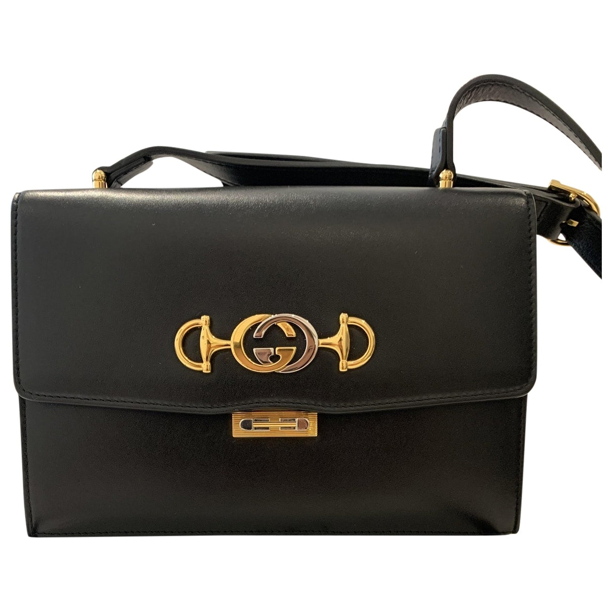 Gucci zumi black leather handbag