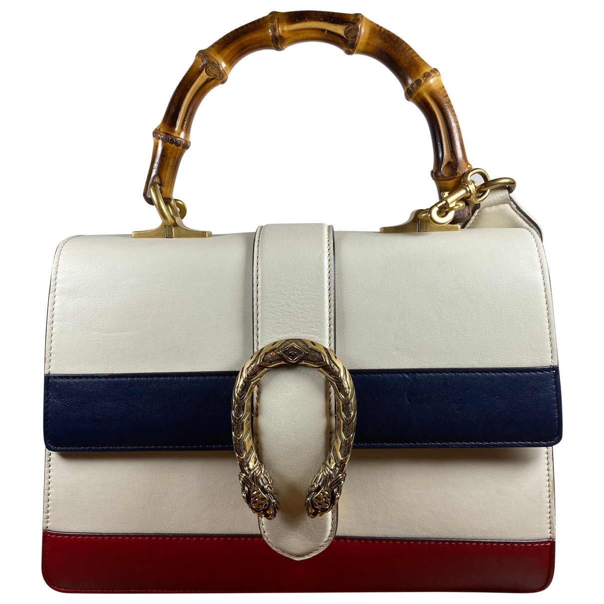 Gucci dionysus white leather handbag