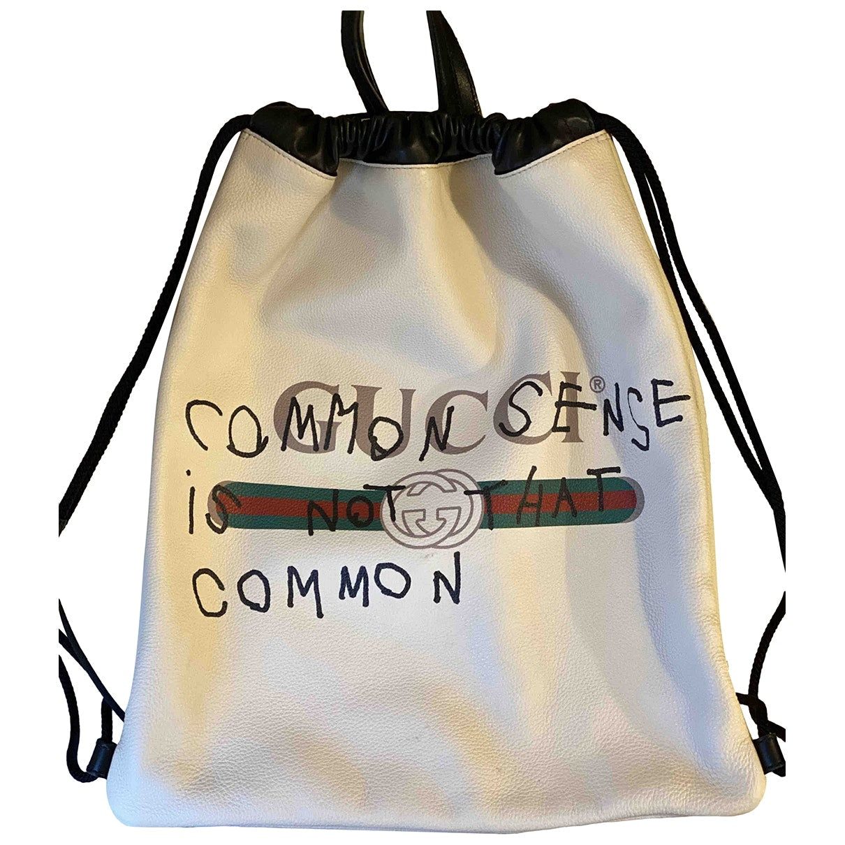 Gucci beige leather backpacks