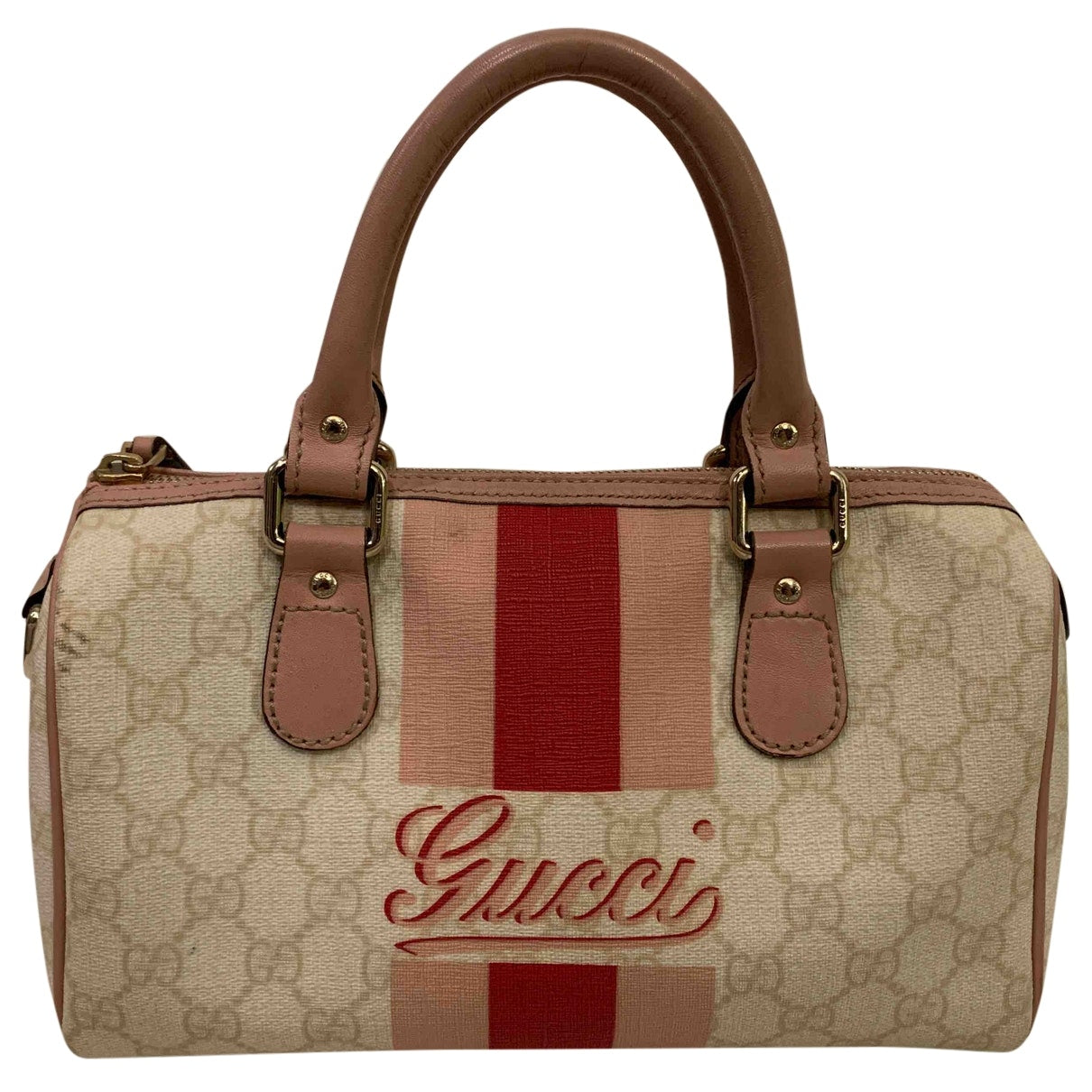 Gucci boston beige cloth handbag