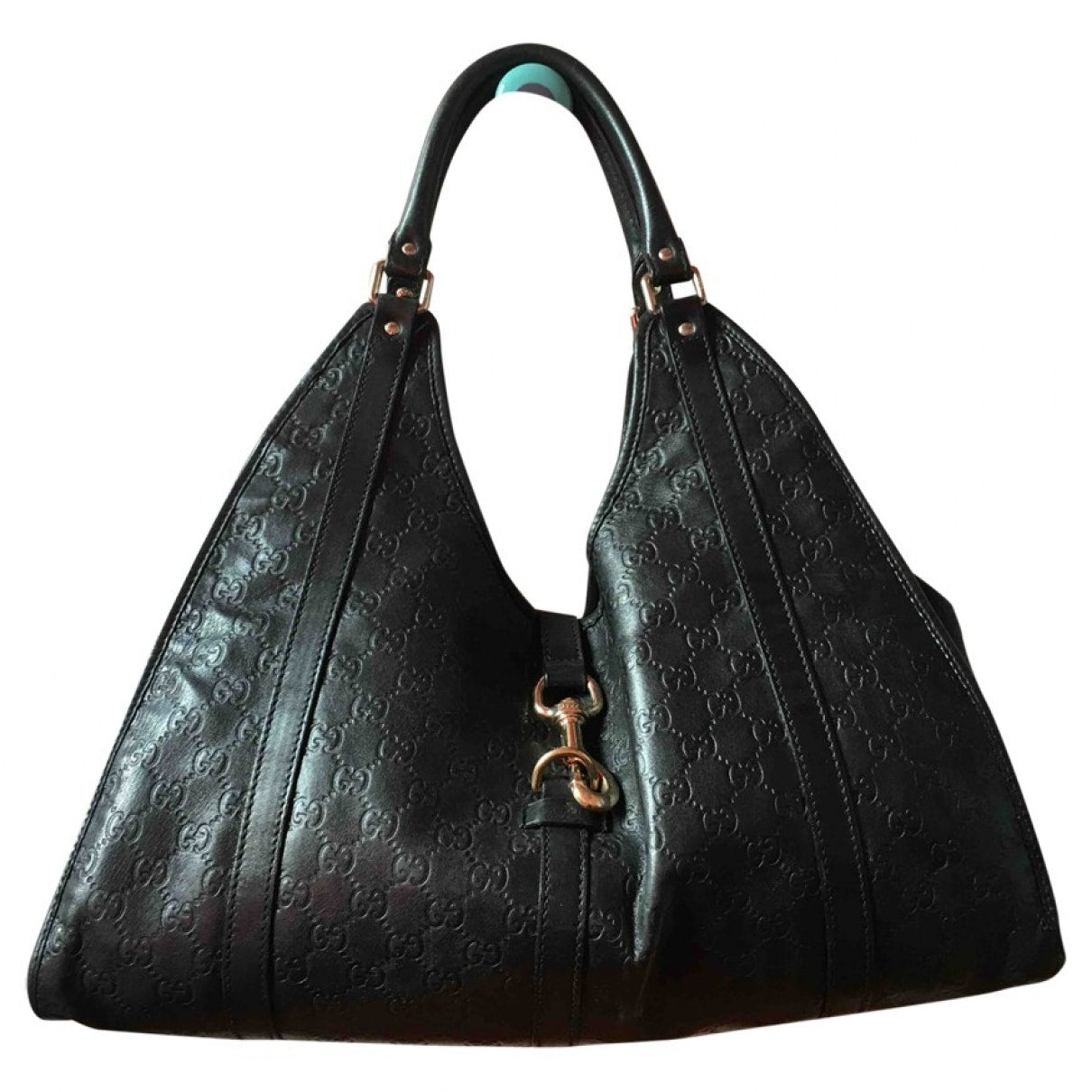 Gucci jackie black leather handbag