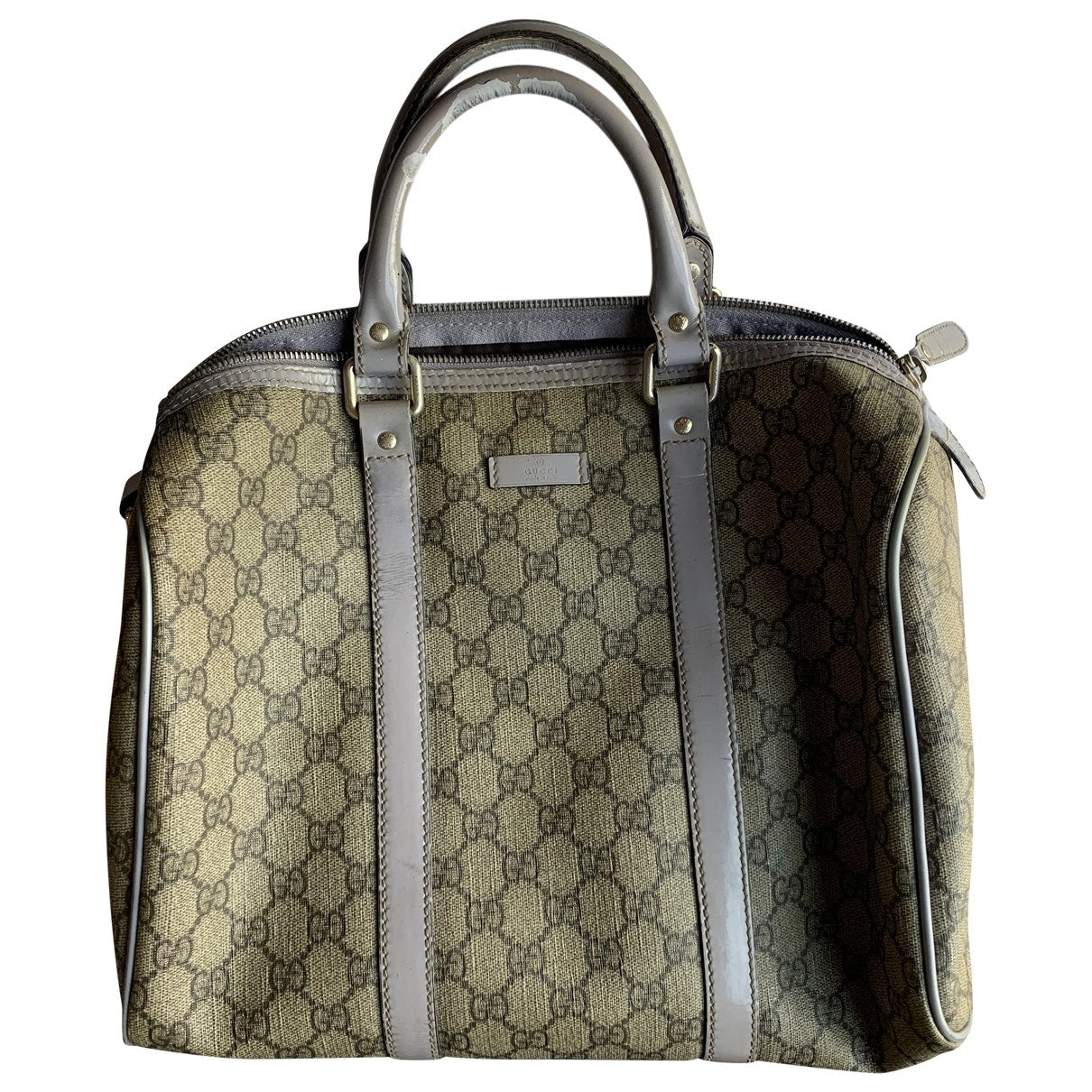 Gucci boston grey cloth handbag