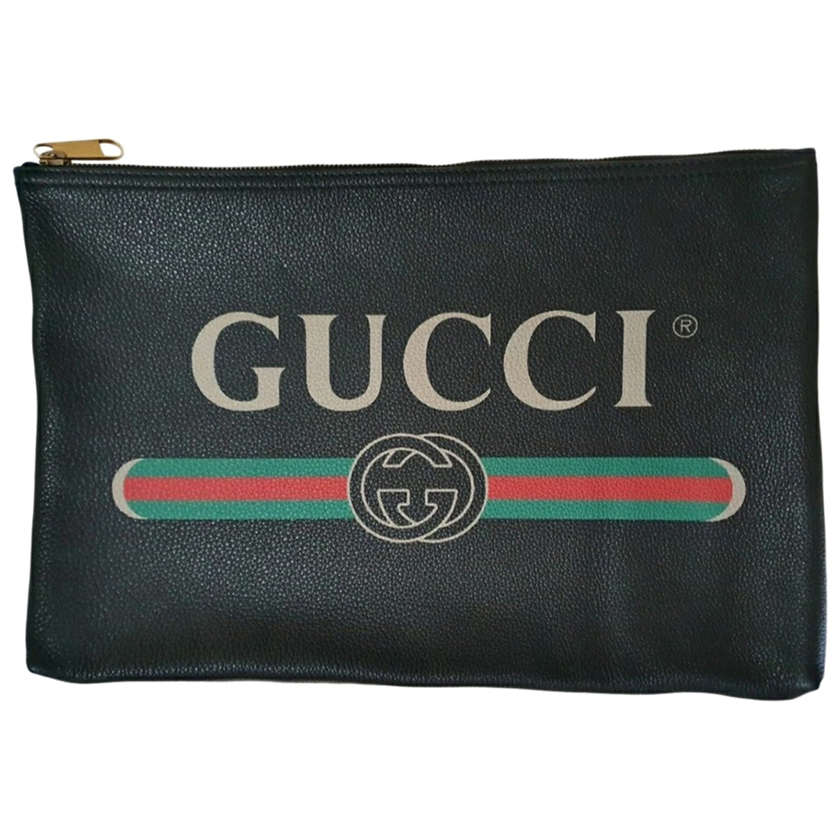 Gucci black leather case