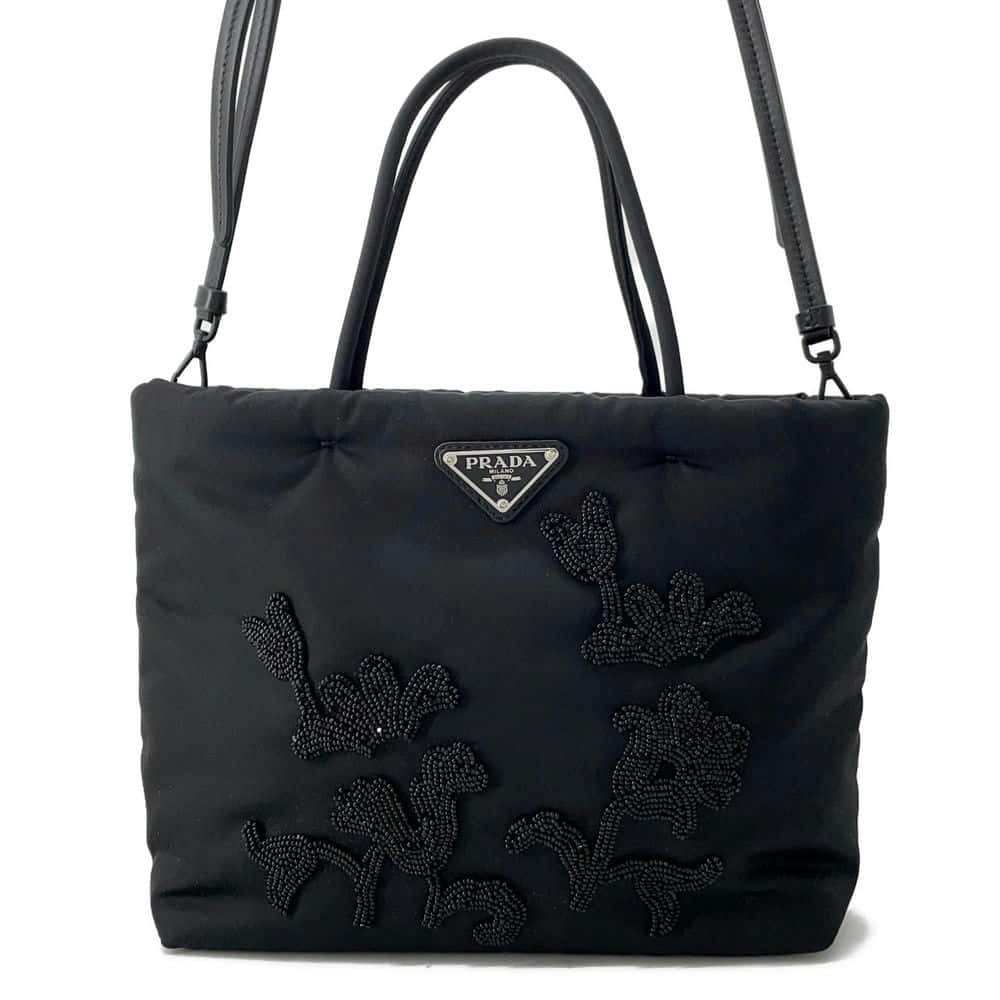 Prada 2Way Tote Bag Nylon Black