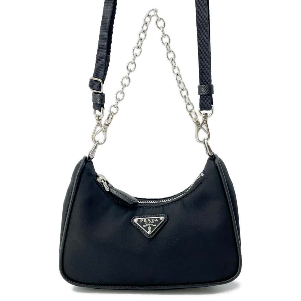 Prada Re Edition Shoulder Bag Nylon Black Mini