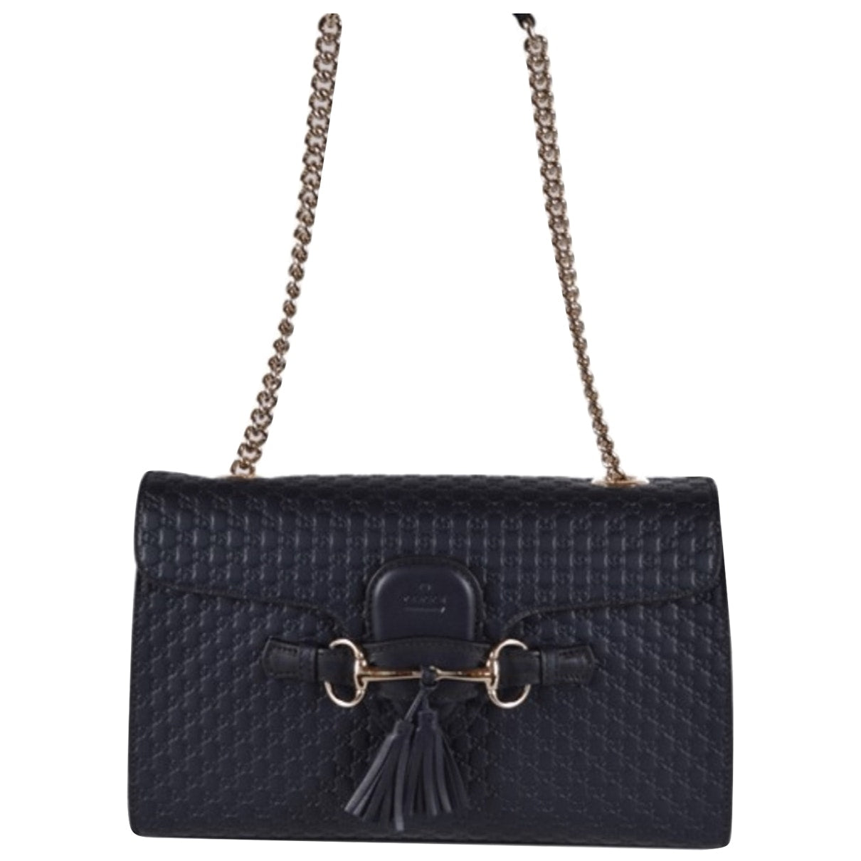 Gucci emily black leather handbag