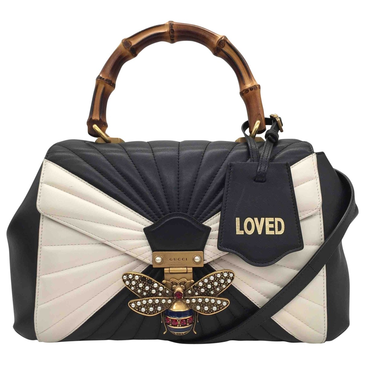Gucci queen margaret black leather handbag