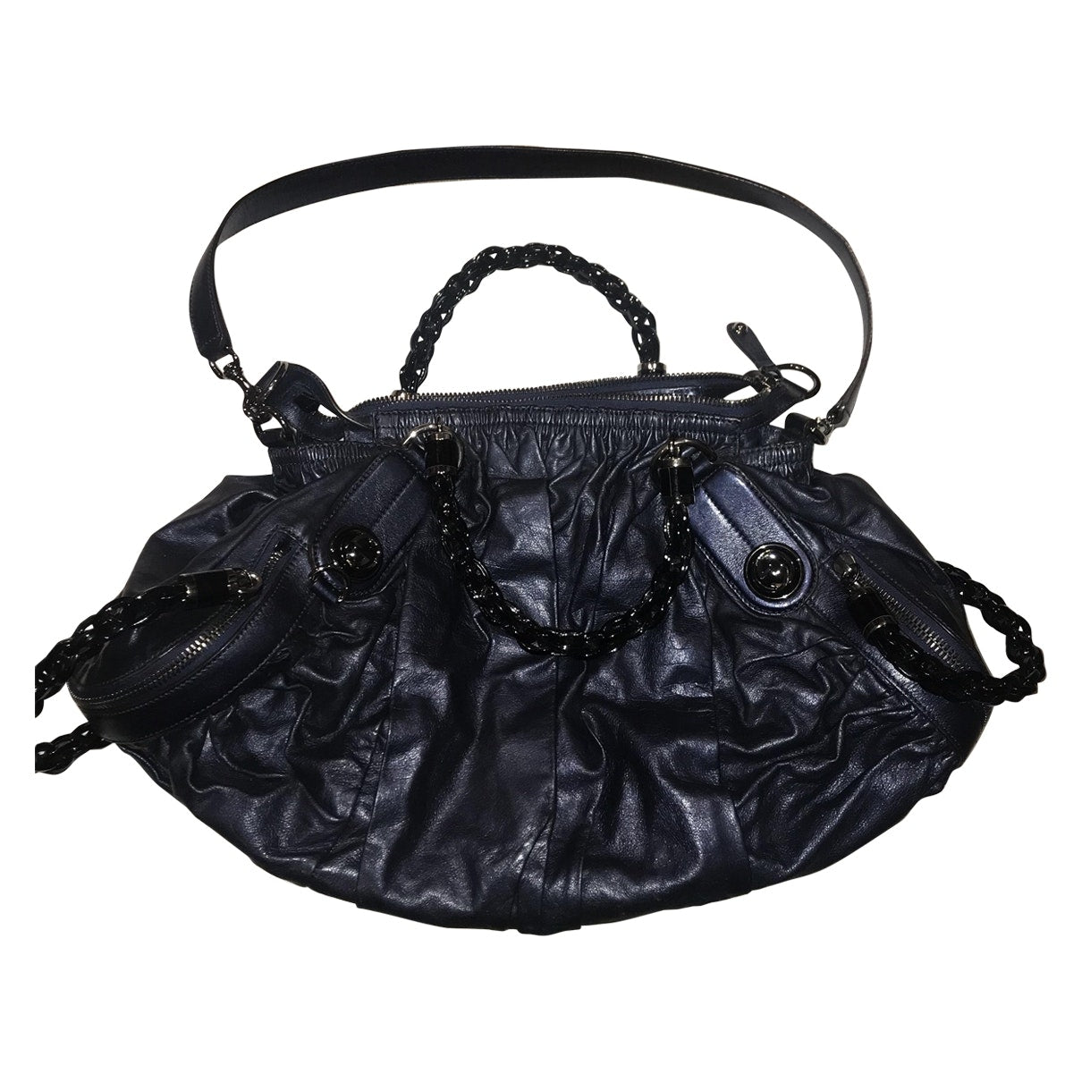 Gucci blue leather handbag