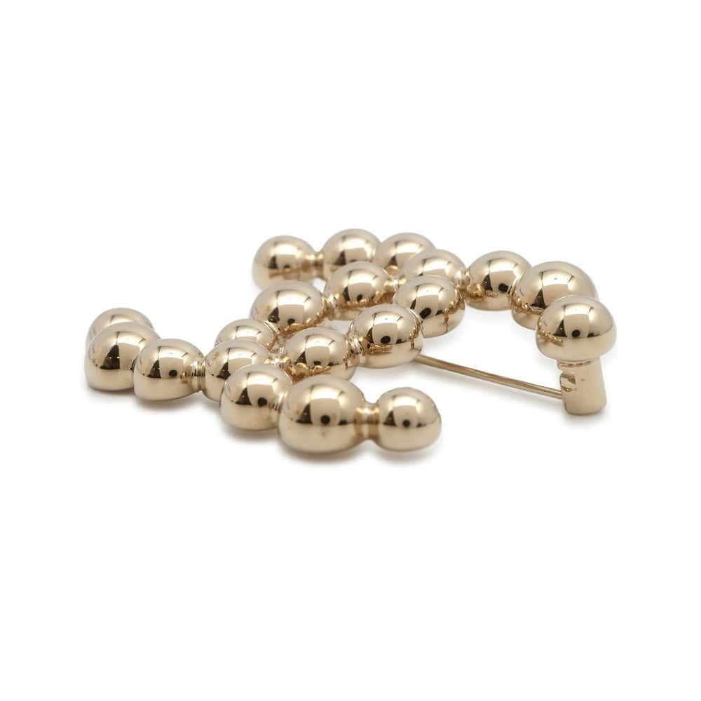 CHANEL CC Logo Brooch Gold AB6165 Metal
