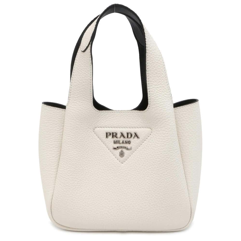 Prada 9775978 Leather White Travel Bag