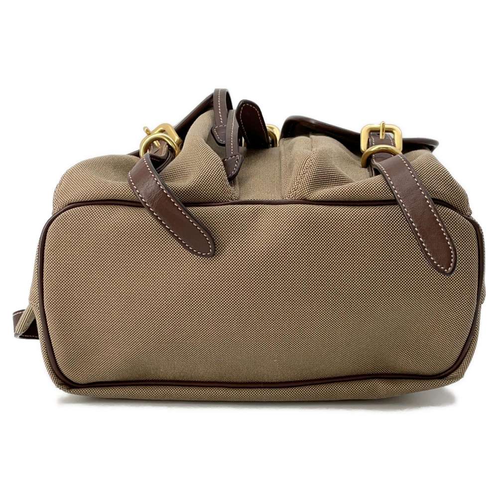 Prada Backpack Leather Canvas Brown