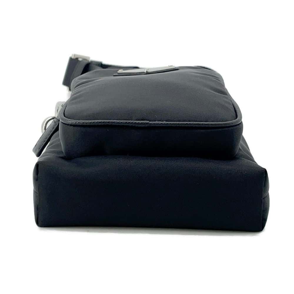 Prada Smartphone Case Luxury Handbag Nylon Black Travel Bag