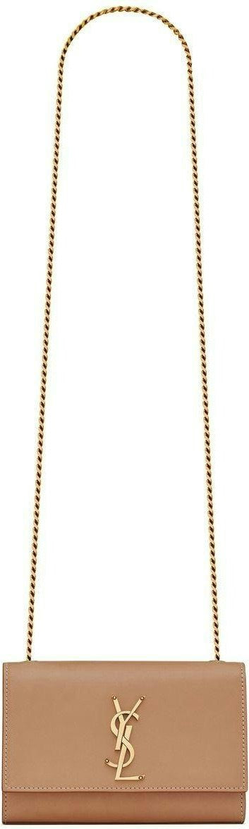 YSL Saint Laurent Saint Laurent Trending Women Kate Pl Ue Brown Gold Shoulder Bag