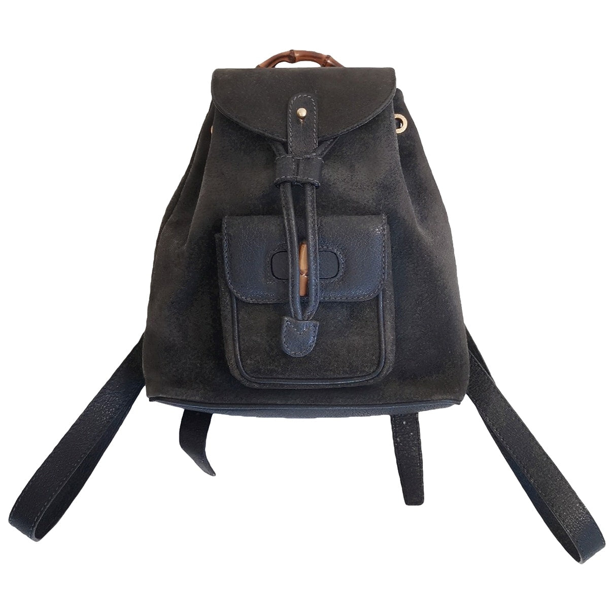 Gucci navy suede backpacks
