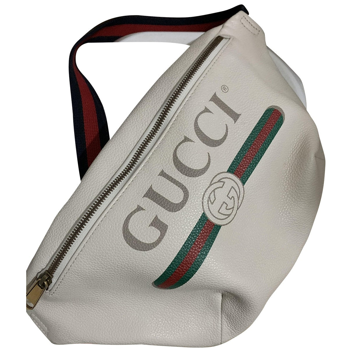 Gucci white leather bag