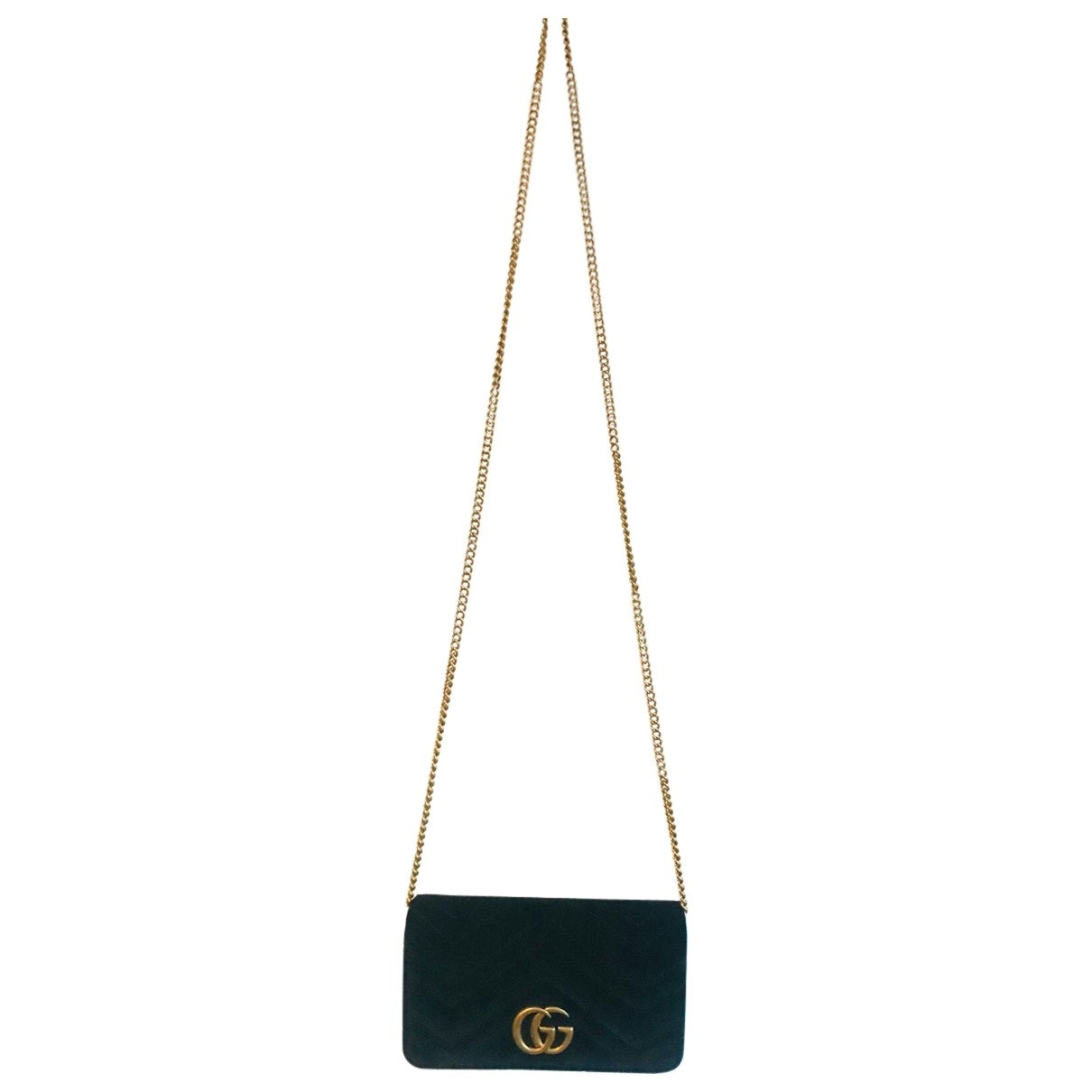 Gucci marmont black velvet handbag