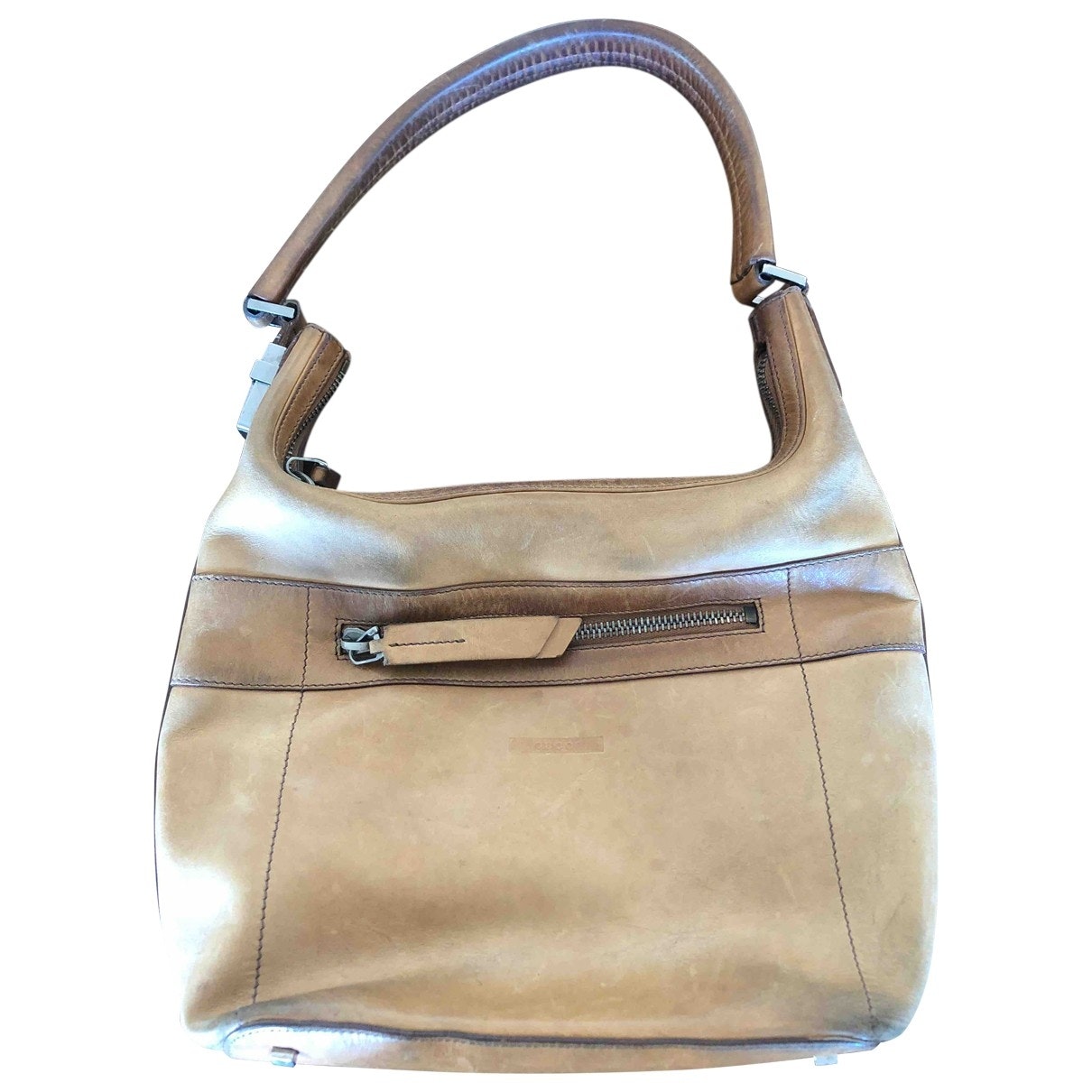Gucci camel leather handbag