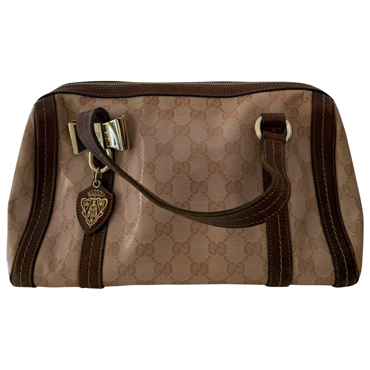 Gucci boston pink cloth handbag