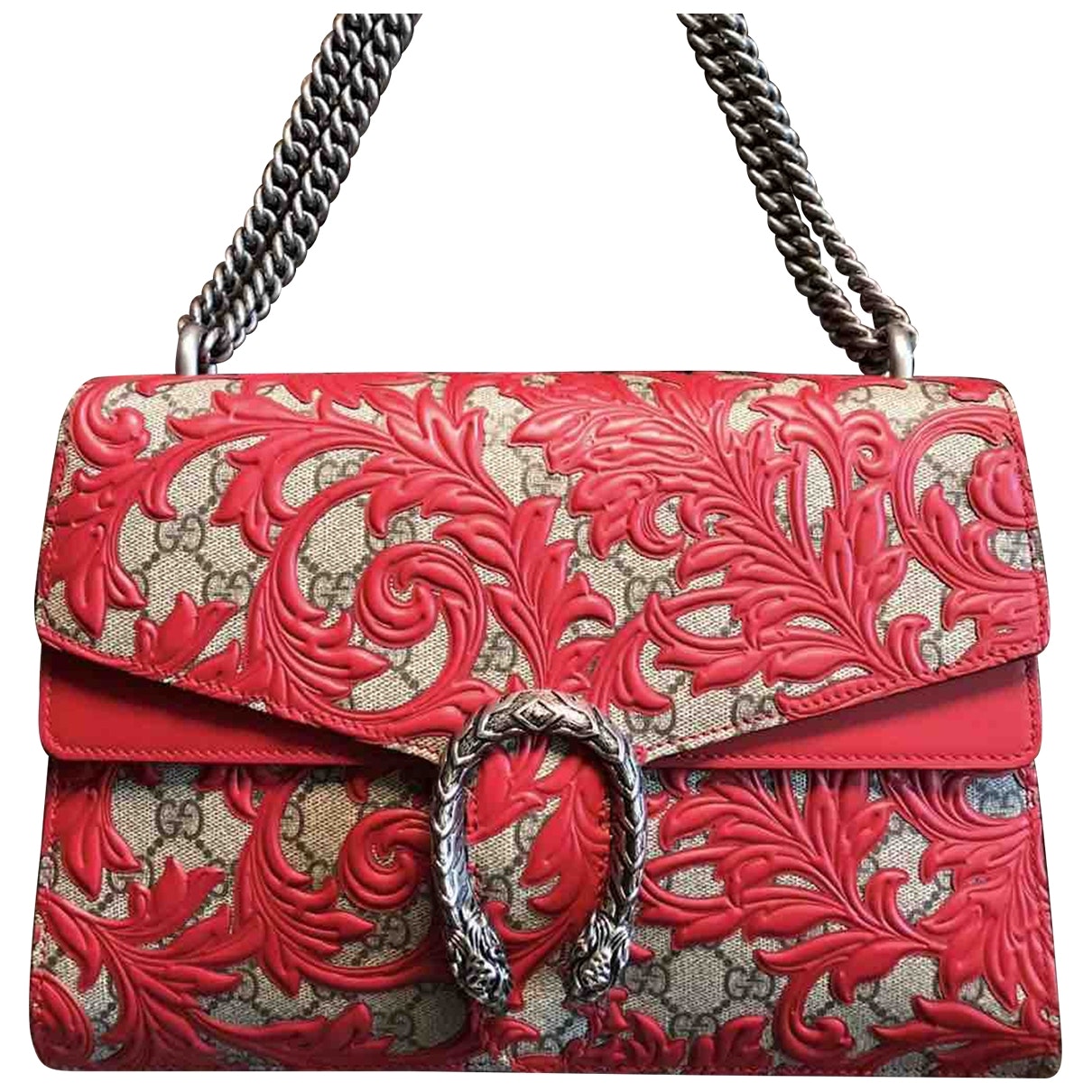 Gucci dionysus red cloth handbag