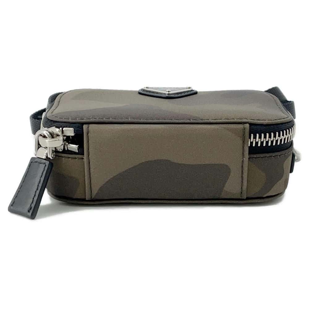 Prada Camouflage Shoulder Bag Khaki Nylon Mini