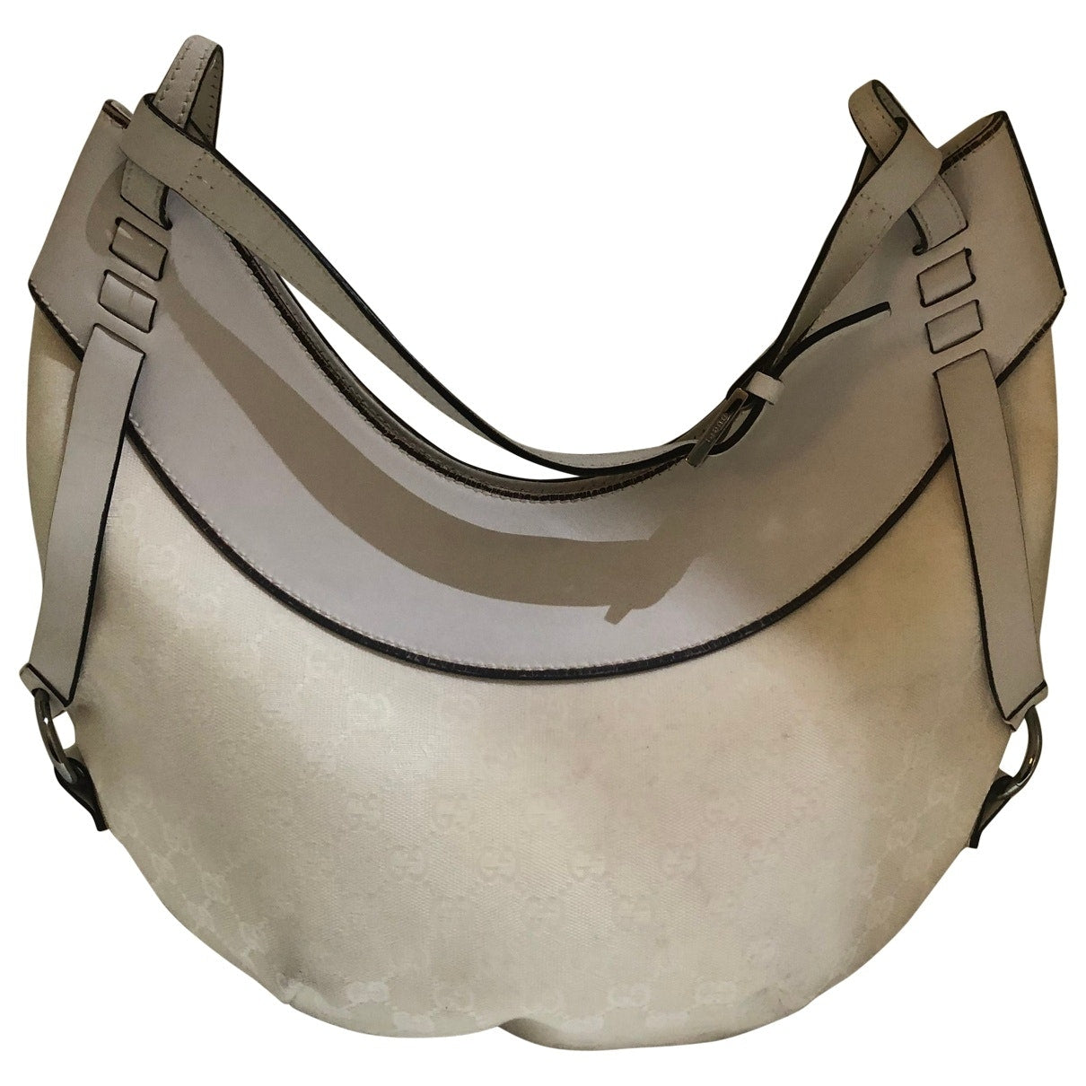 Gucci hobo white cloth handbag