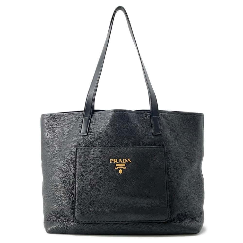 Prada Tote Bag Leather Black 9819245