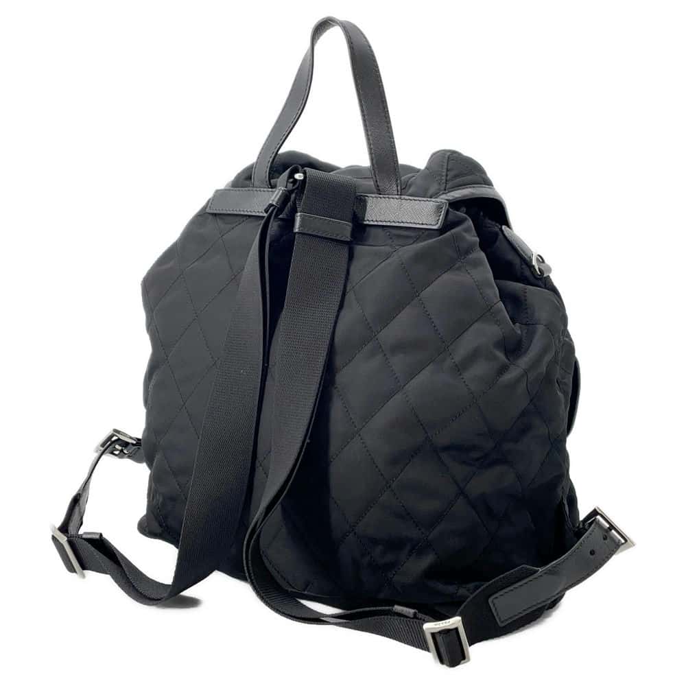 Prada Backpack Nylon Quilted Black
