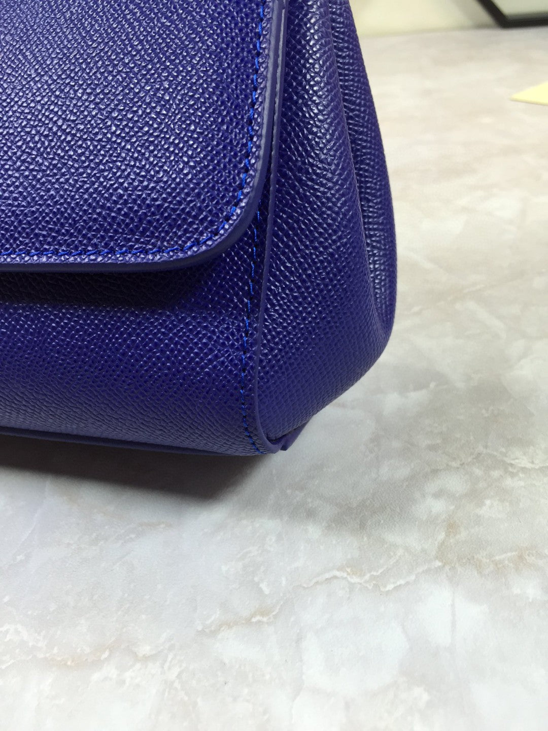 Top Quality Sicily Handbag In Dauphine Dark Blue Medium Travel Bag