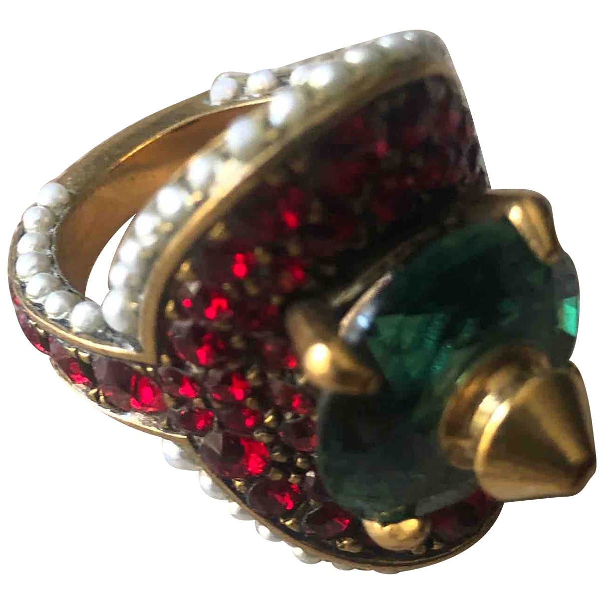 Gucci red metal rings