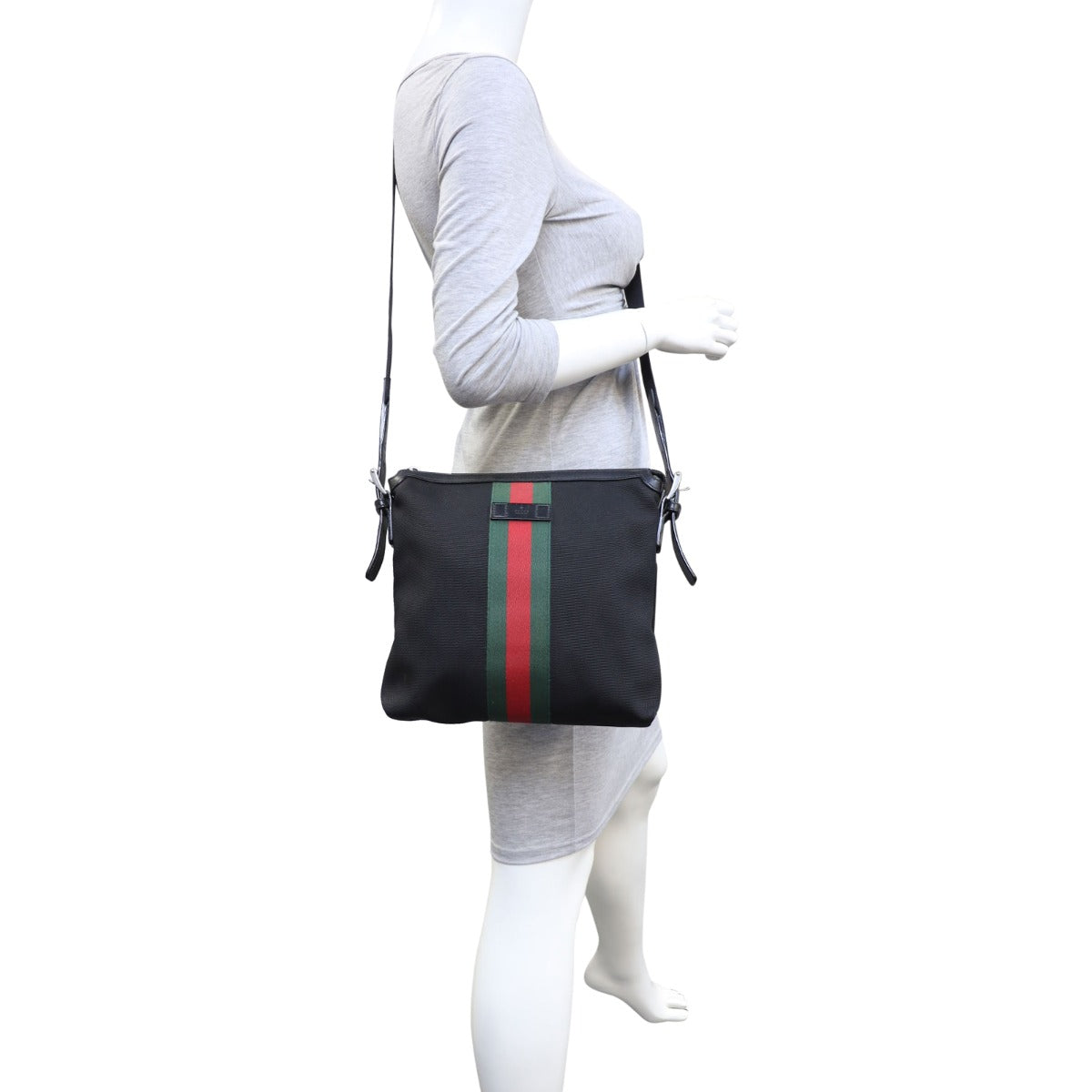 Gucci Web Messenger Bag Techno Canvas