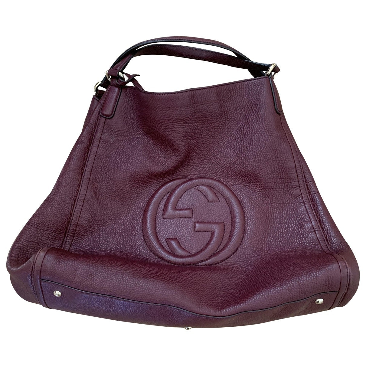 Gucci soho burgundy leather handbag