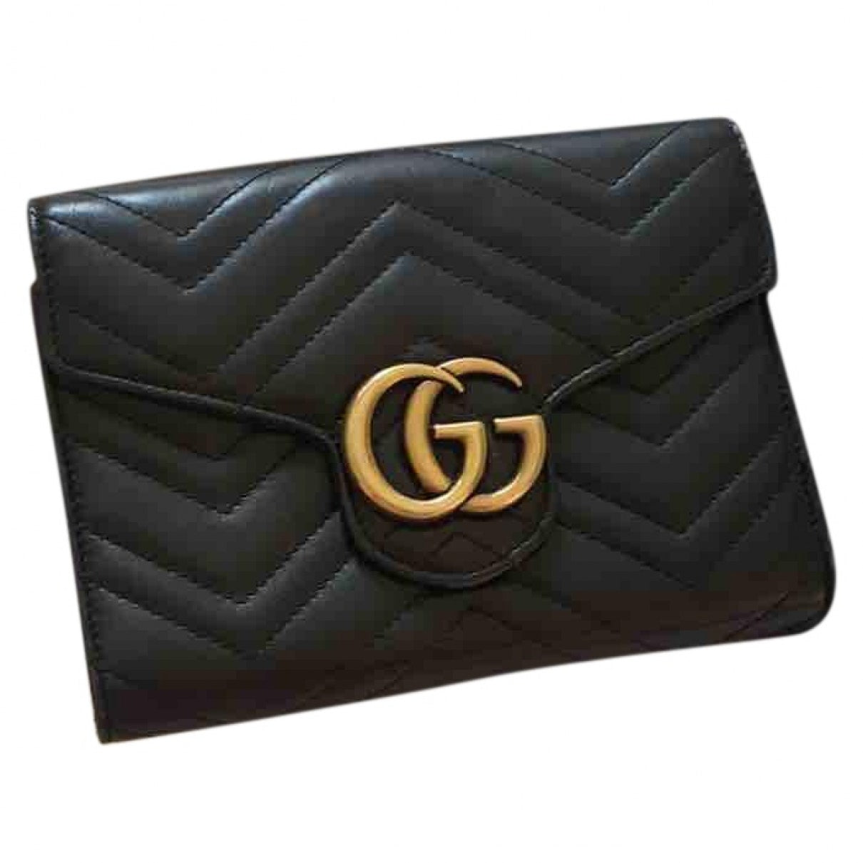 Gucci marmont black leather handbag
