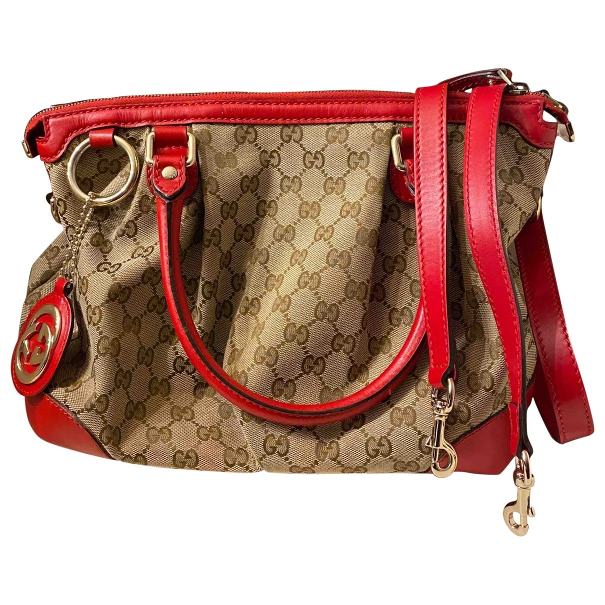 Gucci beige cloth handbag