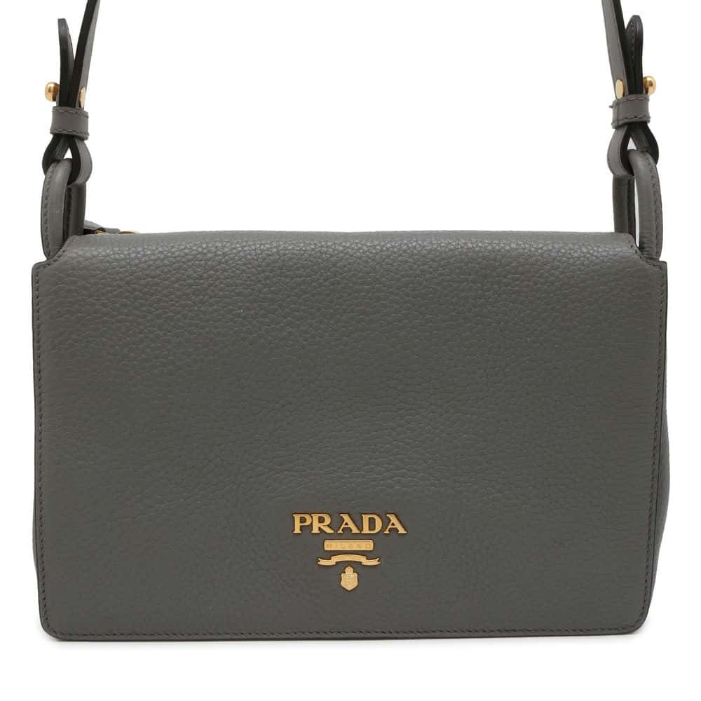 Prada 2Wayshoulder Bag Leather Gray