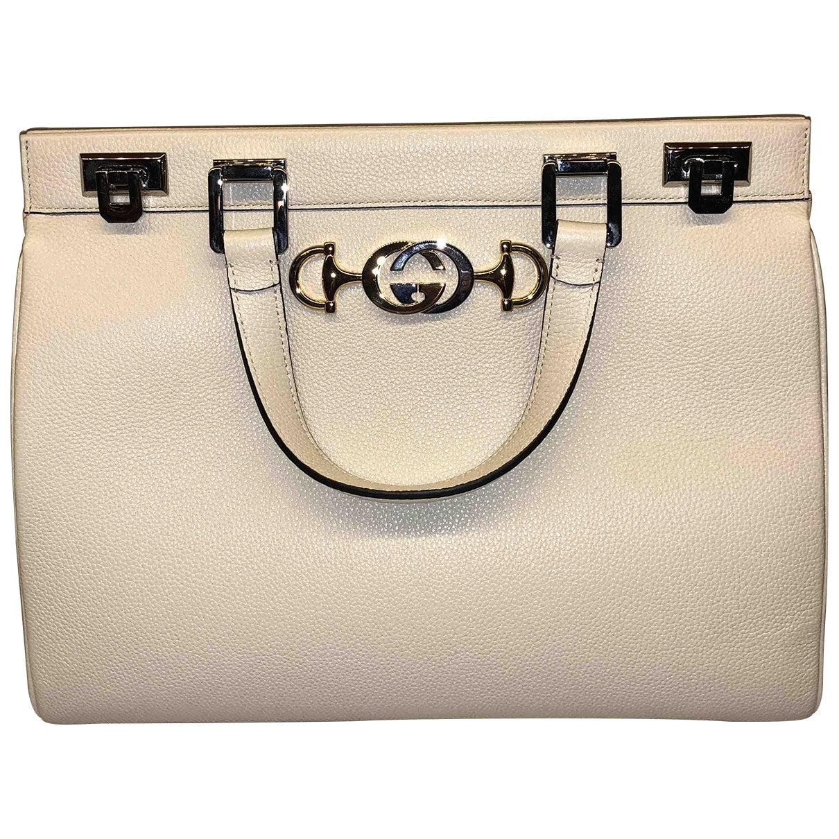 Gucci zumi white leather handbag