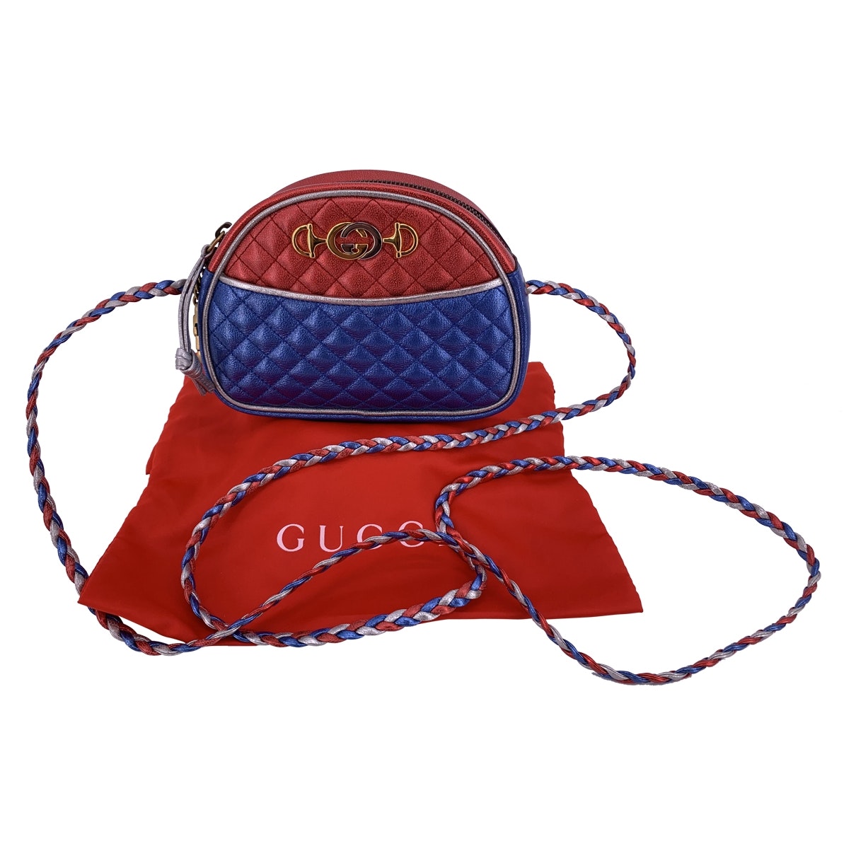 Gucci laminated multicolour leather handbag